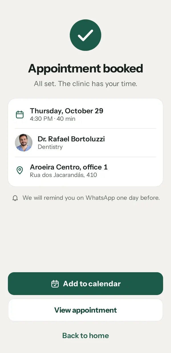 Aroeira: Visit booked