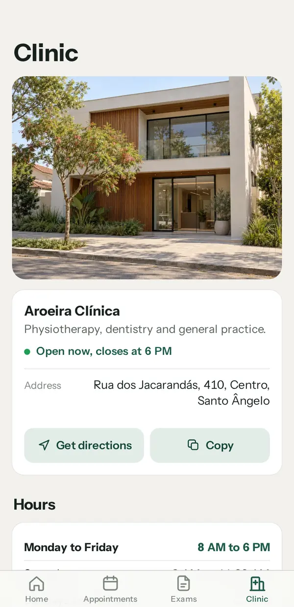 Aroeira: The clinic