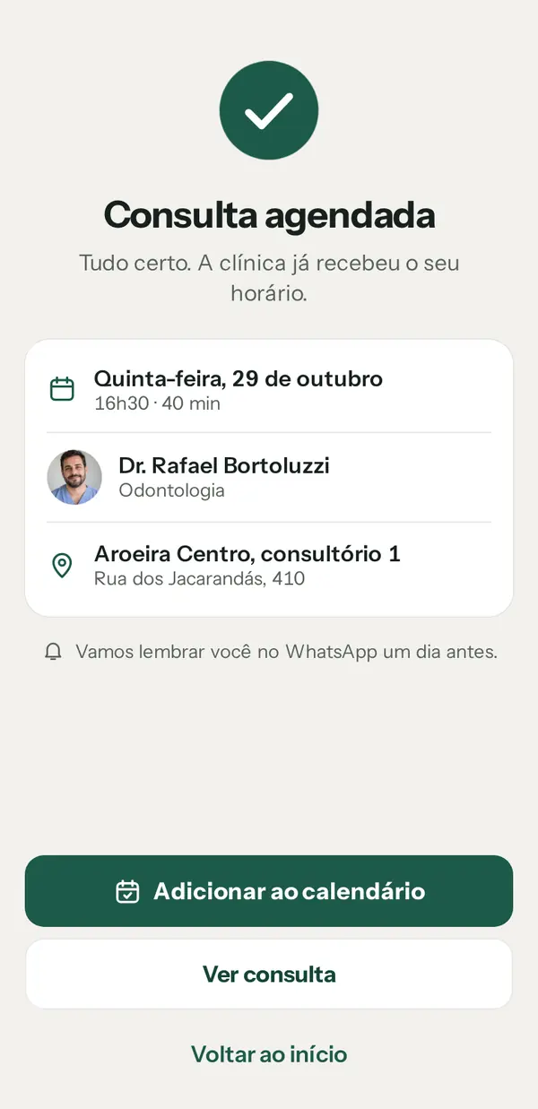 Aroeira: Consulta agendada