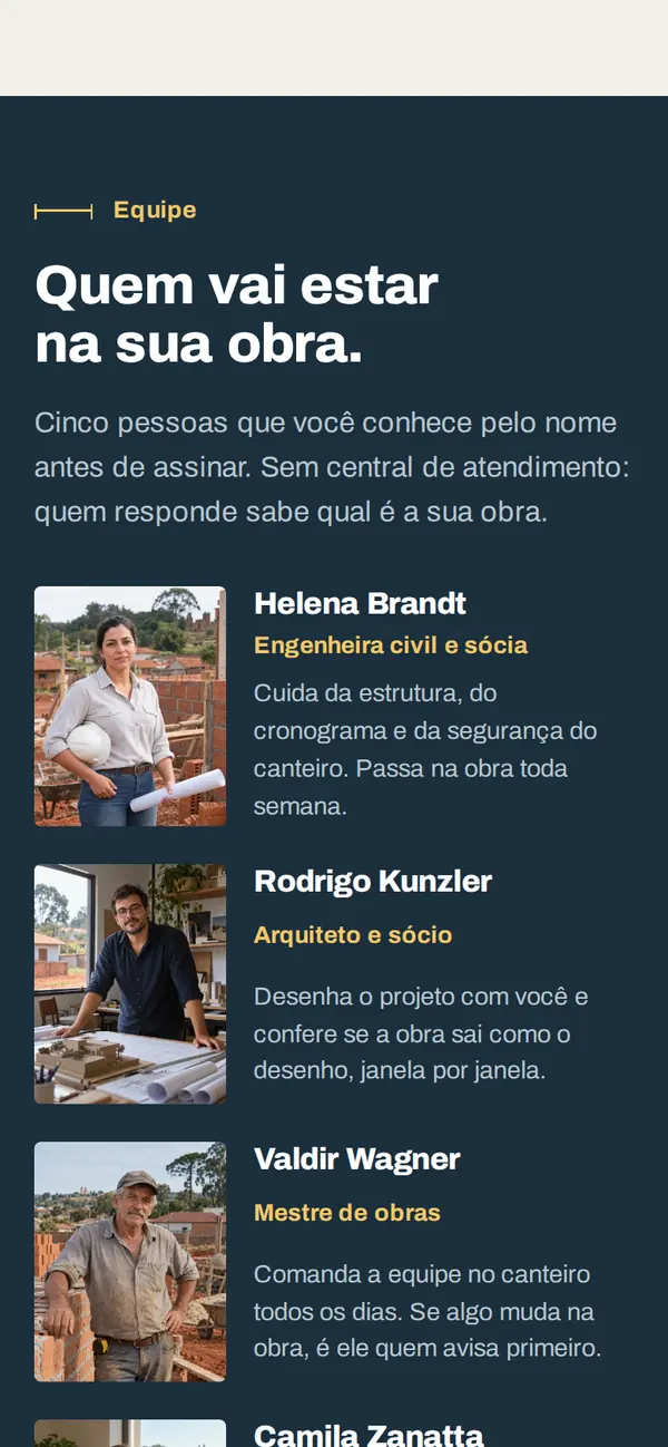 Cumeeira Construtora no celular, tela 3
