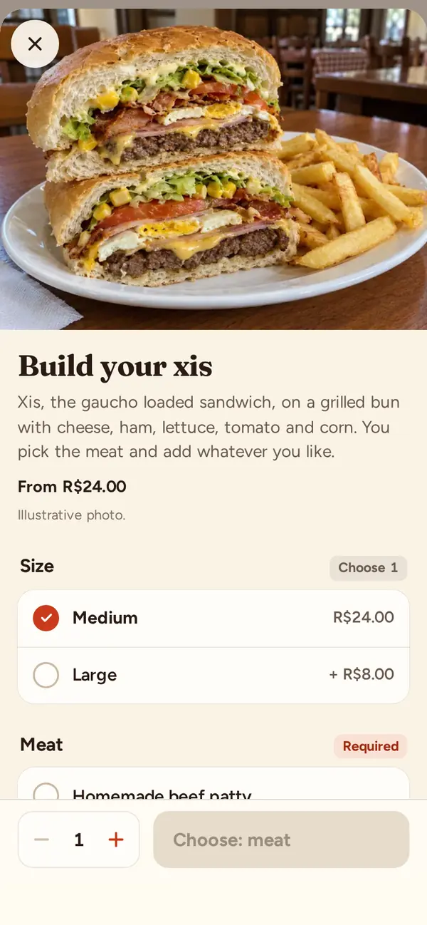 Concept Pitangueira, Snack bar · Menu and ordering app