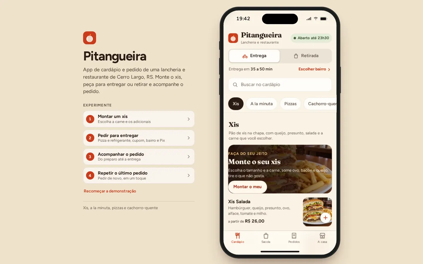 Primeira tela do conceito Pitangueira