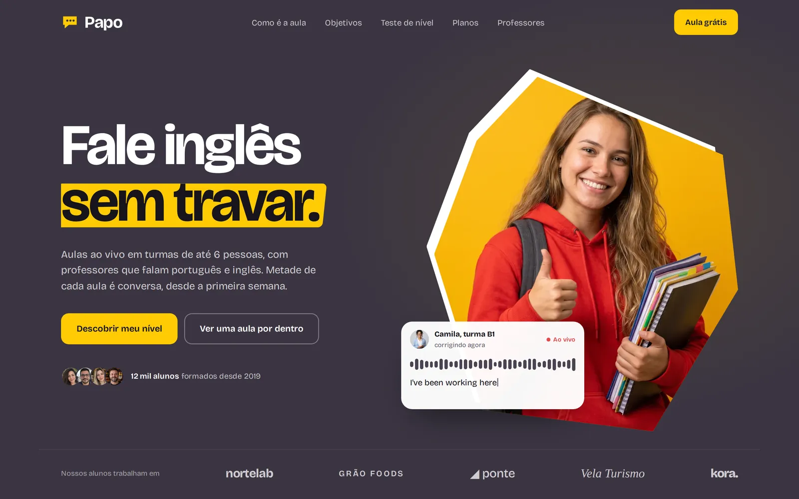 Conceito Papo, Escola de inglês