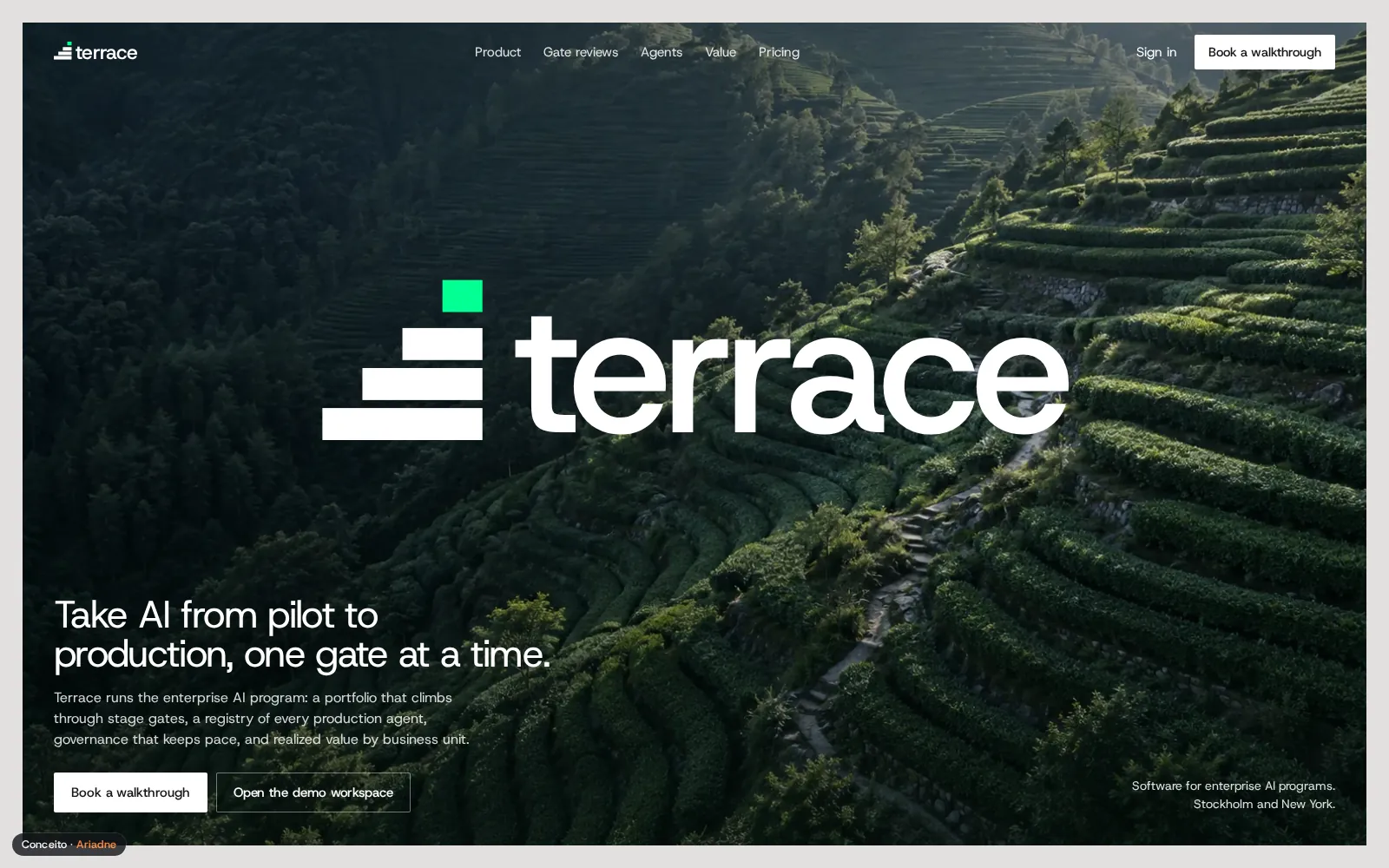 Concept Terrace, Enterprise AI program · Landing page