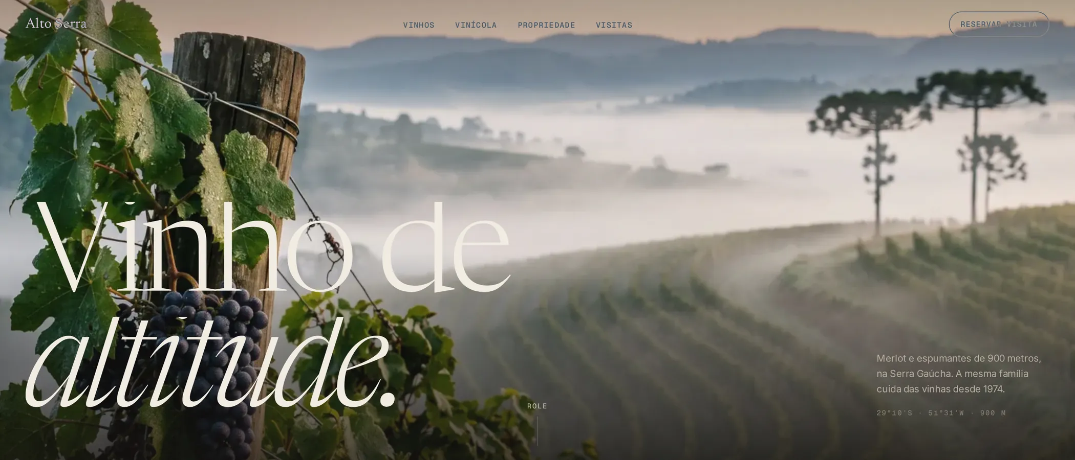 Conceito Alto Serra, Vinícola · Site com 3D