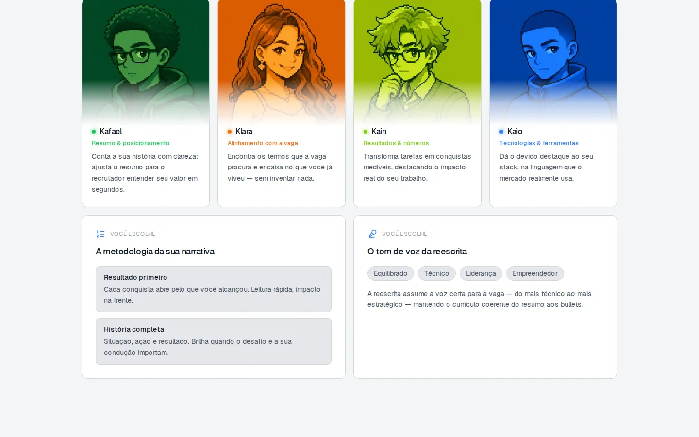 Outra seção do site korecv