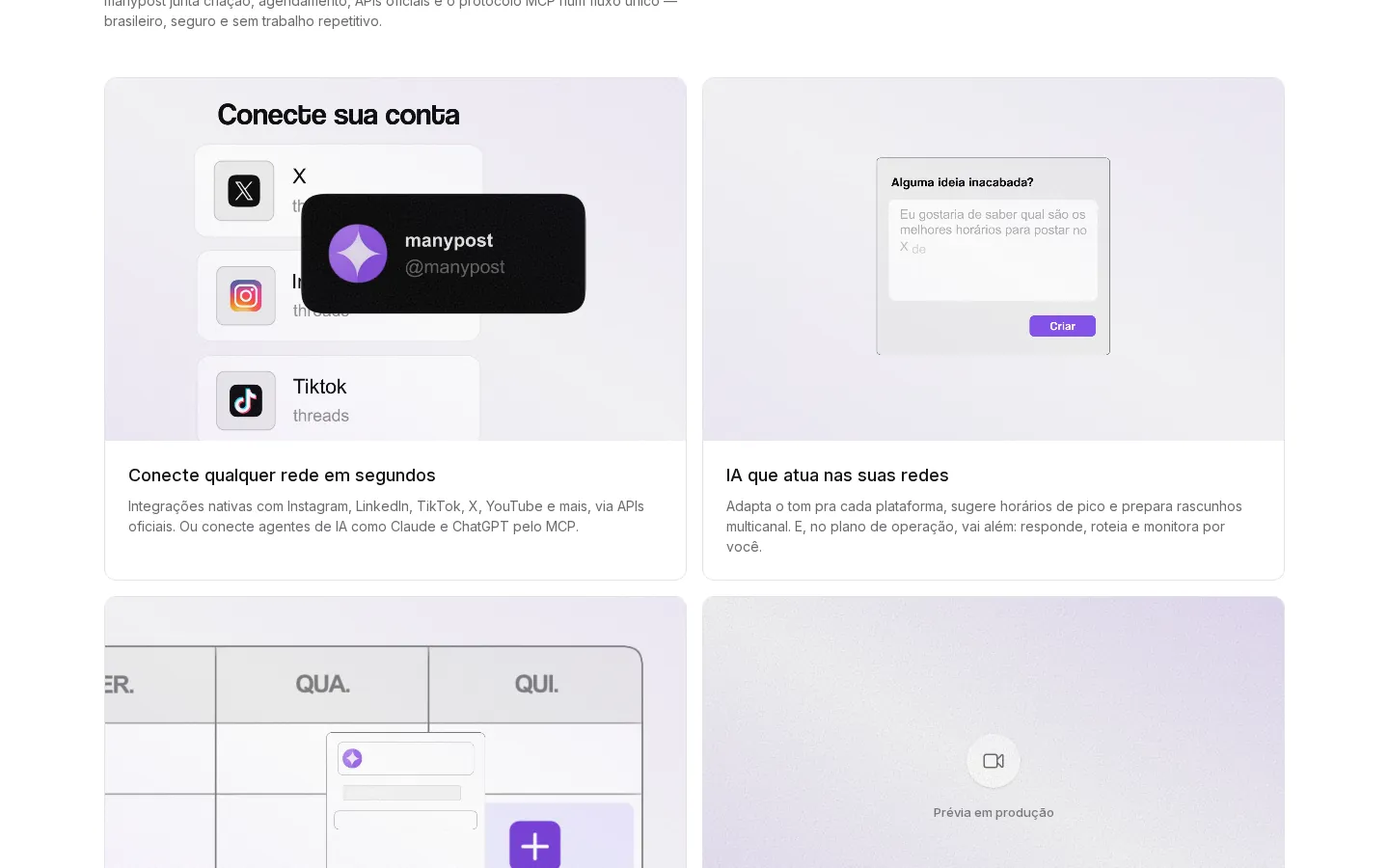 Uma seção do site manypost